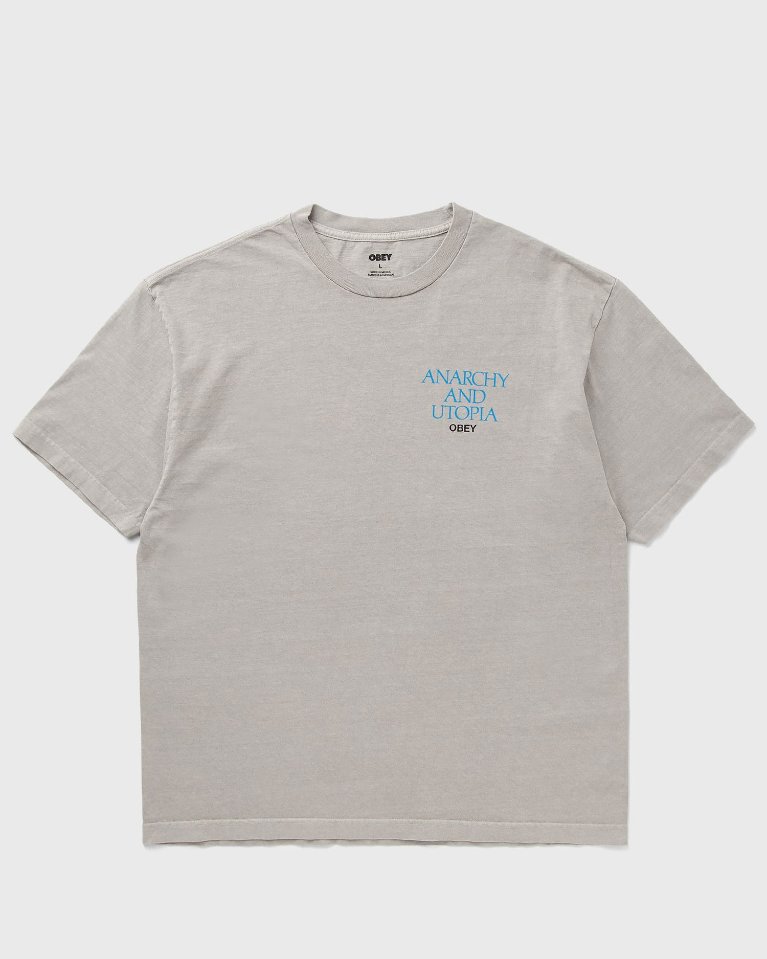 Tričko OBEY Obey Anarchy & Utopia T-Shirt Šedá | 167924098-SIG, 1
