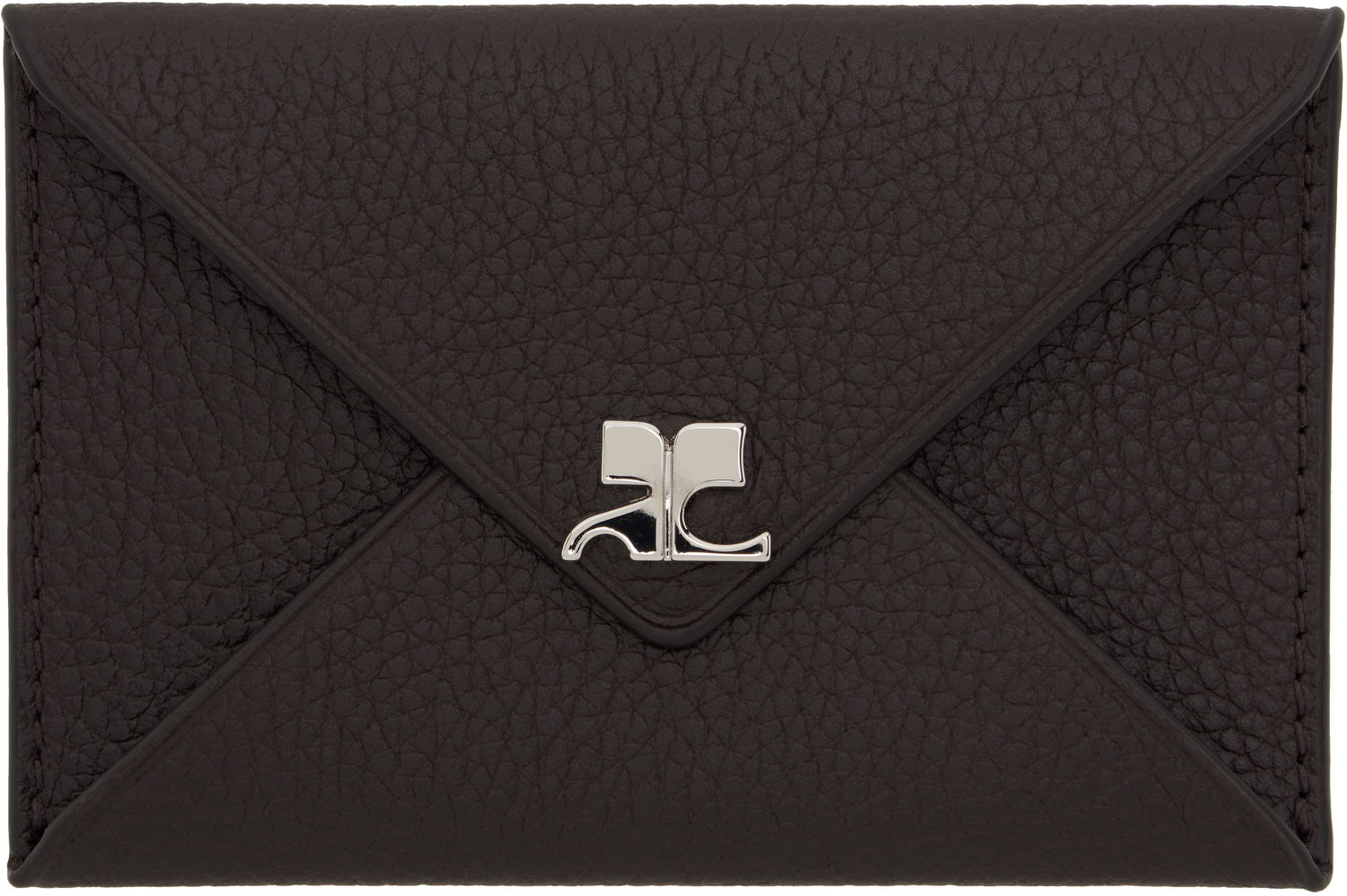 Peňaženka Courrèges Grained Leather Card Holder Hnedá | 124GPM011CV0016, 0