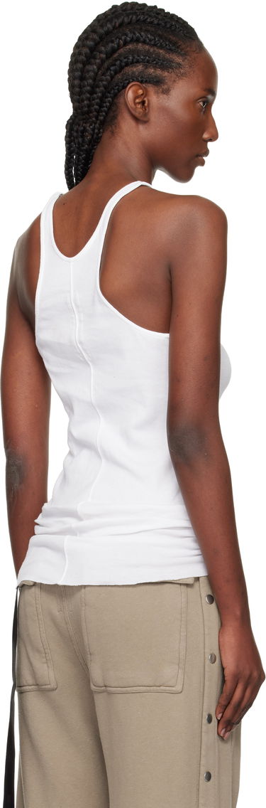 Tielko Rick Owens Rick Owens DRKSHDW Concordians Ribbed Racer Back Tank Top Biela | DS02E7119 RN, 2