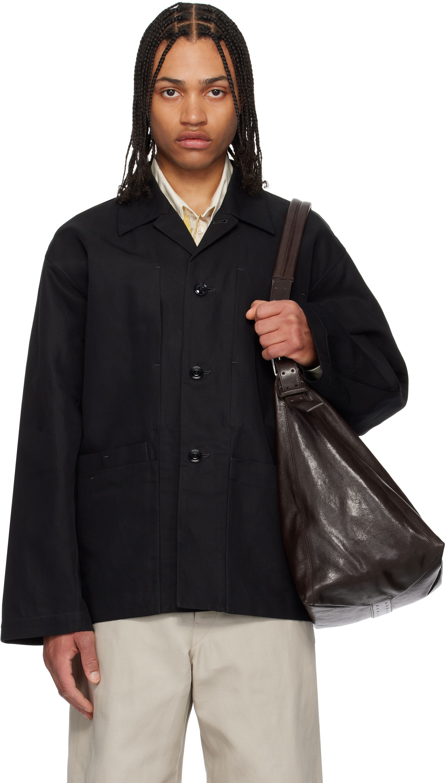 Bunda LEMAIRE Lemaire Boxy Workwear Jacket Čierna | OW1148 LF1350, 0