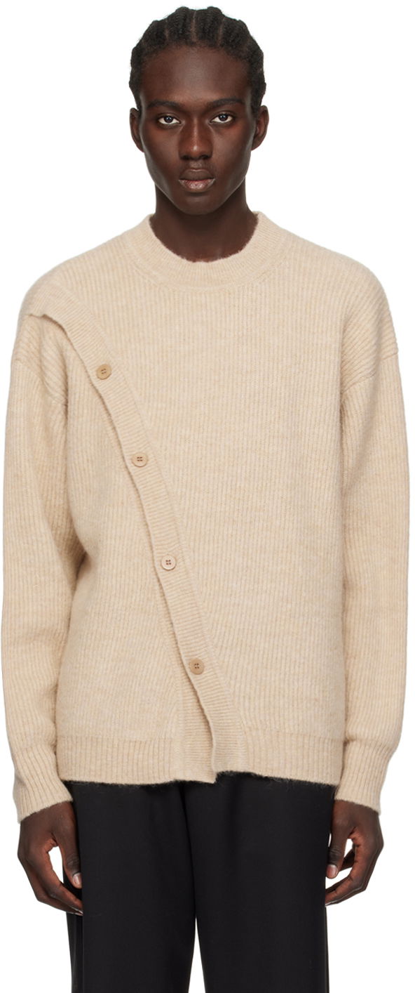 Sveter Jacquemus Le Chouchou 'Le Cardigan Pau' Cardigan Béžová | 24E245KN109-2343