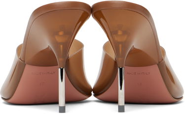 Doplnky Amina Muaddi Amina Muaddi Bianca Glass Slipper 95 Mules Hnedá | BIANCA GLASS SLIPPER 95, 1