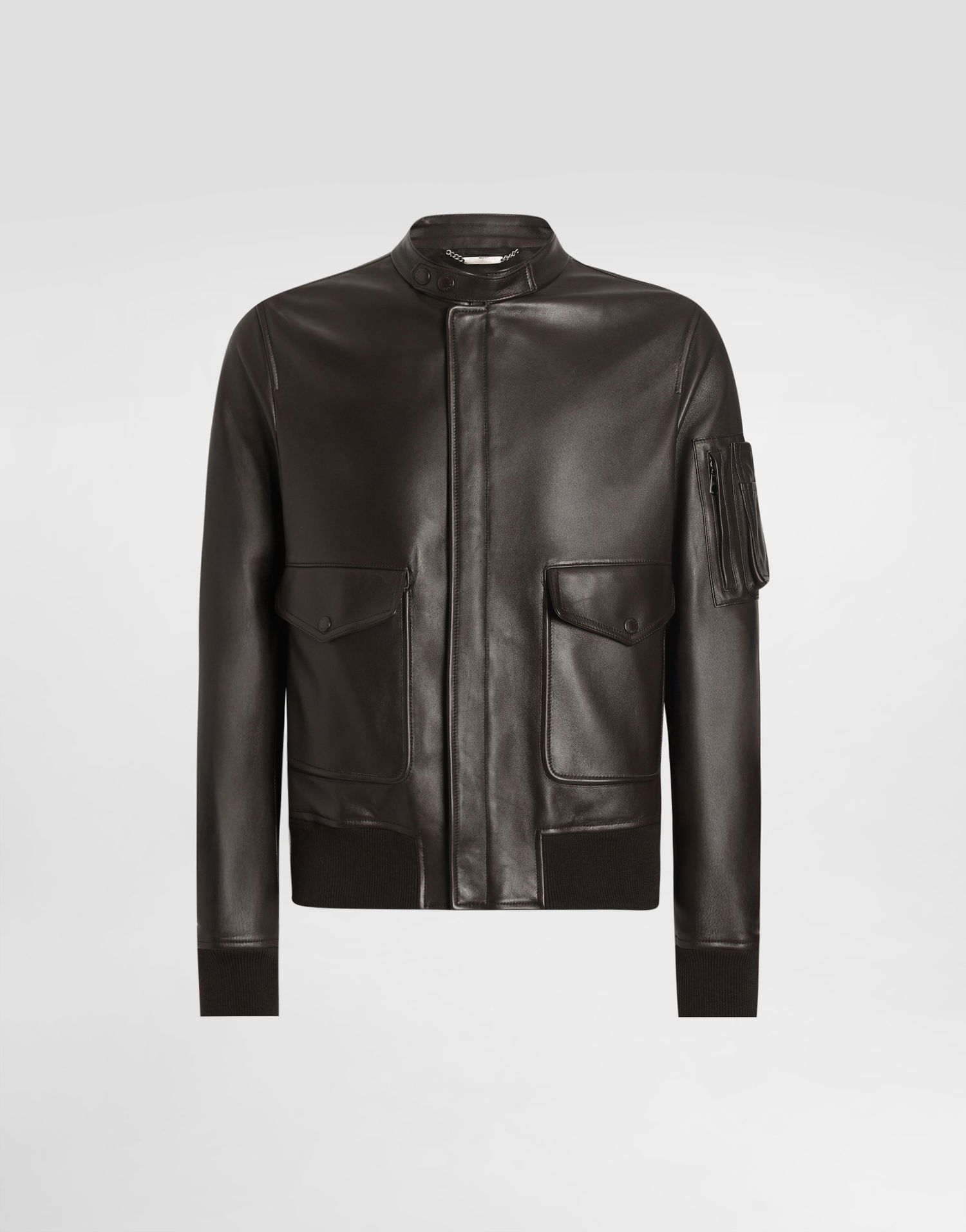 Bomber bunda Dolce & Gabbana Dolce & Gabbana Lambskin Bomber Jacket Hnedá | G9BPALHULW9M1213, 0