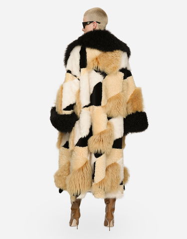 Kabáty Dolce & Gabbana Long Patchwork Sheepskin Coat Rôznofarebný | F0V9GFGDBWXS9000, 2