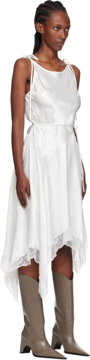 Šaty Acne Studios Acne Studios Satin Lace Midi Dress Biela | A20862-, 1