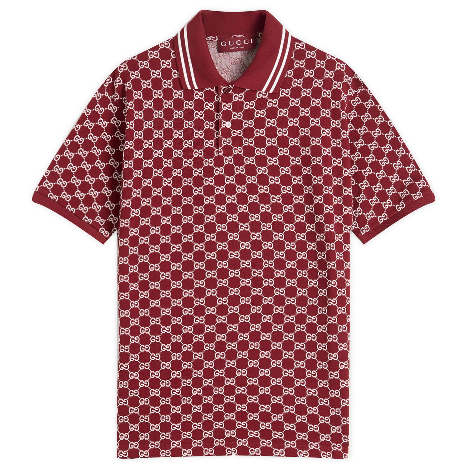 Polo tričko Gucci GG Jacquard Cotton Piquet Polo Shirt, Size Large Vínová | 788024-XJHHN-6320, 0