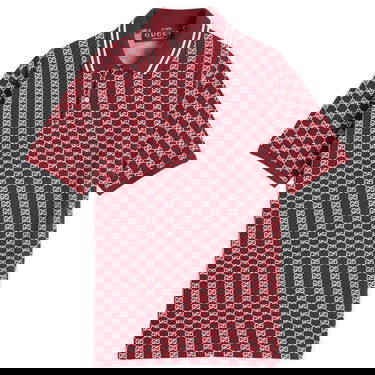 Polo tričko Gucci GG Jacquard Cotton Piquet Polo Shirt, Size Large Vínová | 788024-XJHHN-6320, 0