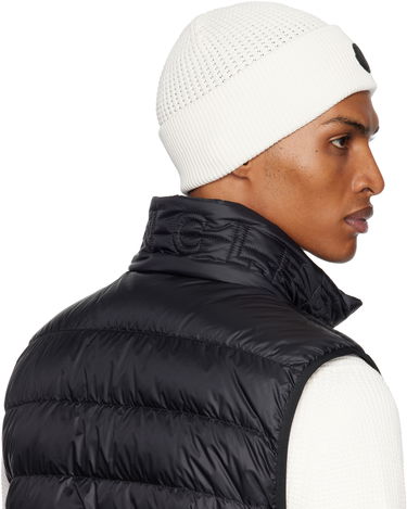 Kulicha Moncler Moncler Logo Cotton Beanie Biela | K20913B00032M1367, 2