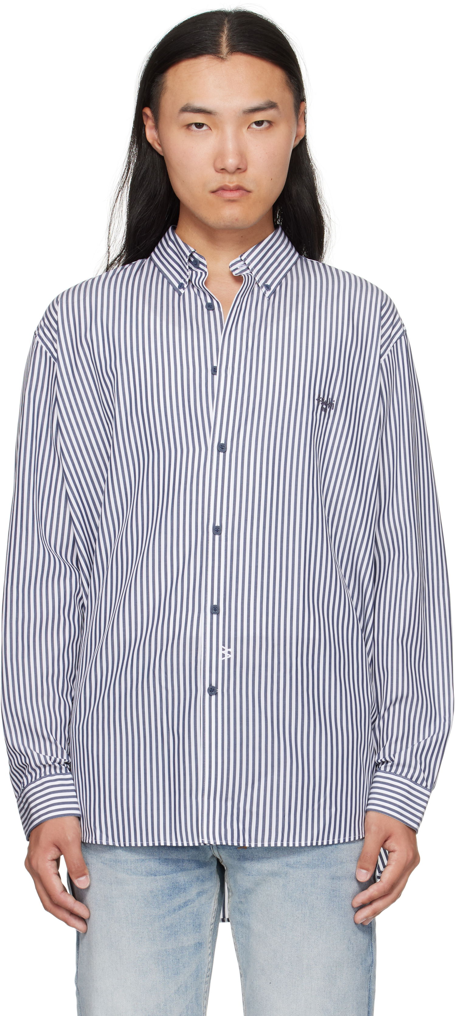 Košeľa Ksubi Ksubi KSignature Long Sleeve Shirt Modrá | MFA25SH020, 0