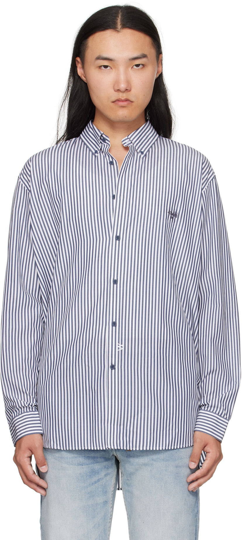 Košeľa Ksubi Ksubi KSignature Long Sleeve Shirt Modrá | MFA25SH020