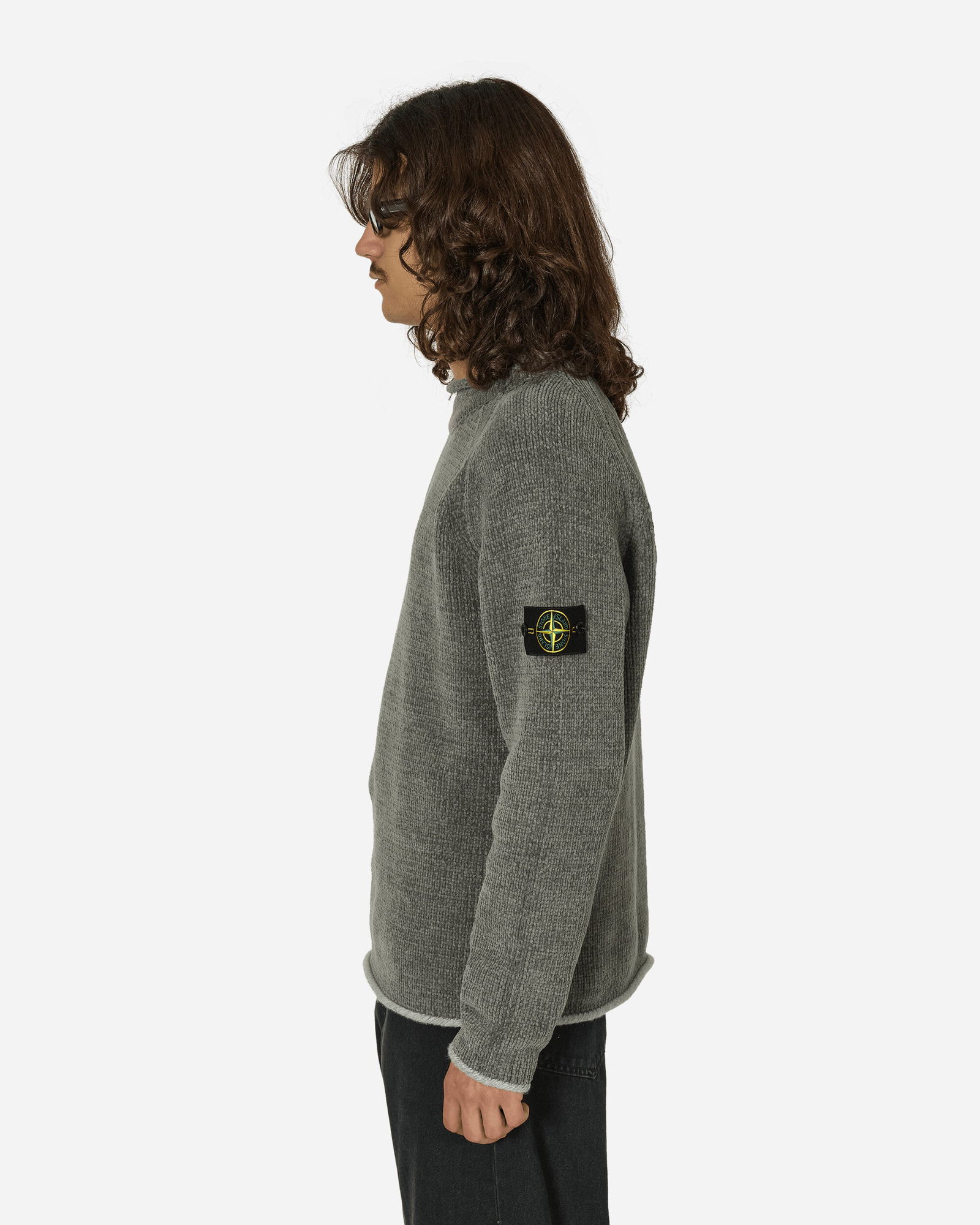 Cotton Chenille Crewneck Sweater Grey