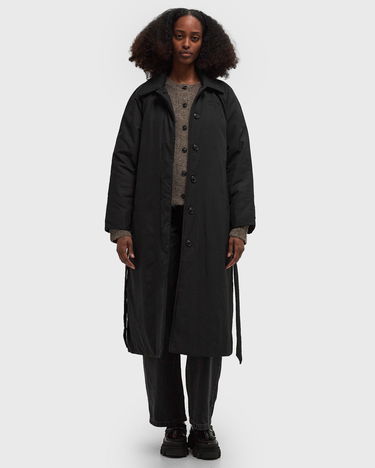 Trenčkot ØLÅF Padded Trench Coat With Belt Čierna | W180602-BLACK, 1