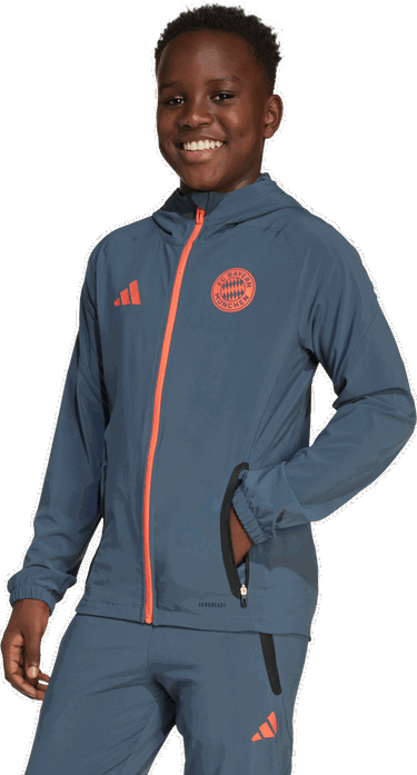 Bunda adidas Performance FC Bayern Tiro 25 Competition Vis Tech Travel Kids' Jacket Šedá | JV5345, 3