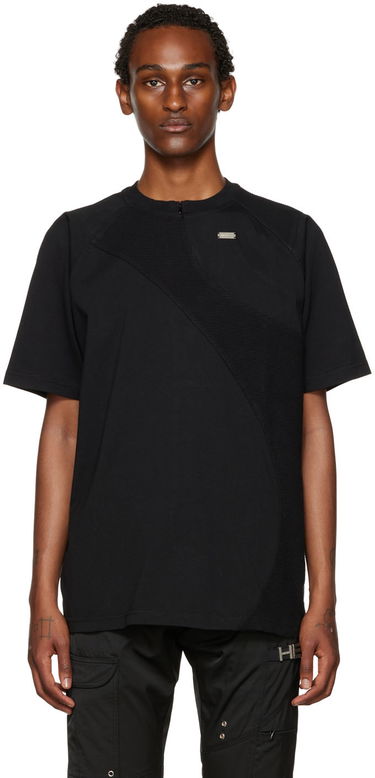 Tričko HELIOT EMIL Paneled T-Shirt Čierna | HE_M_09_031_C01_BLK01, 0