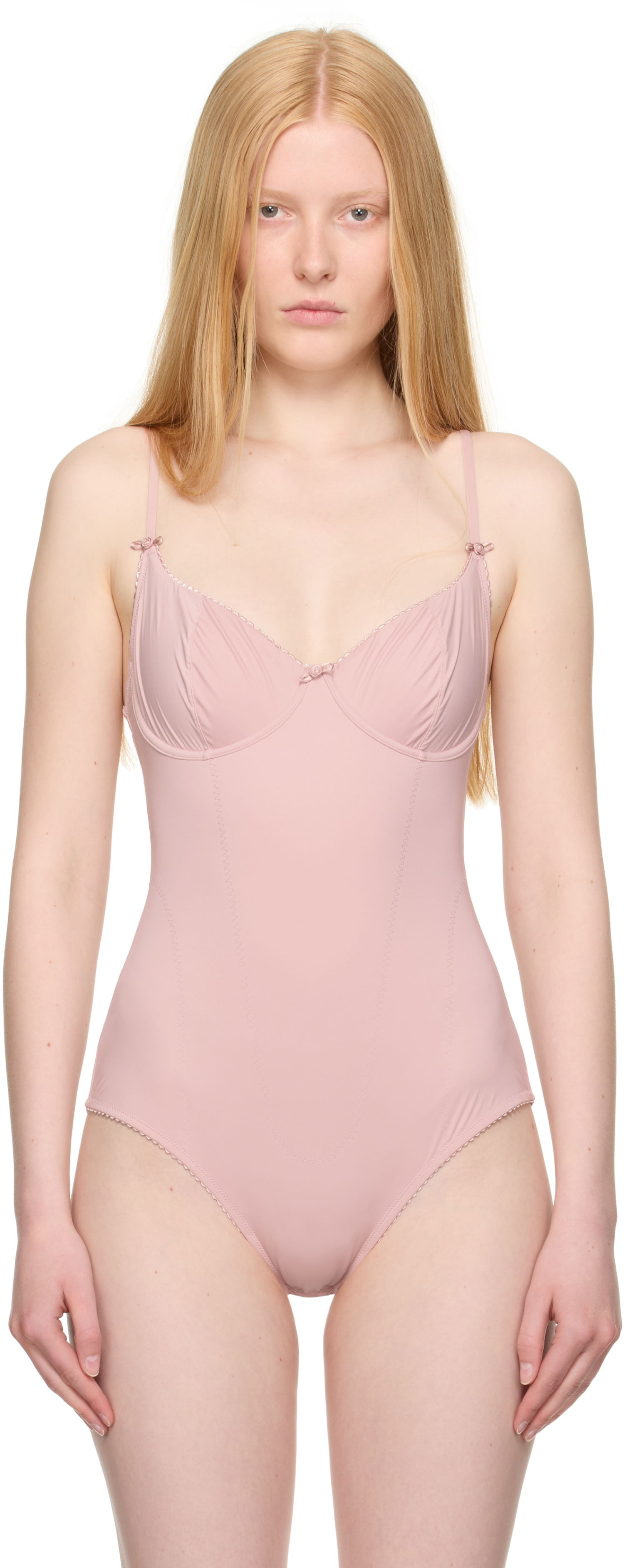 Body SKIMS SKIMS Retro Shapewear Demi Brief Bodysuit Ružová | BD-BRF-7924W, 0