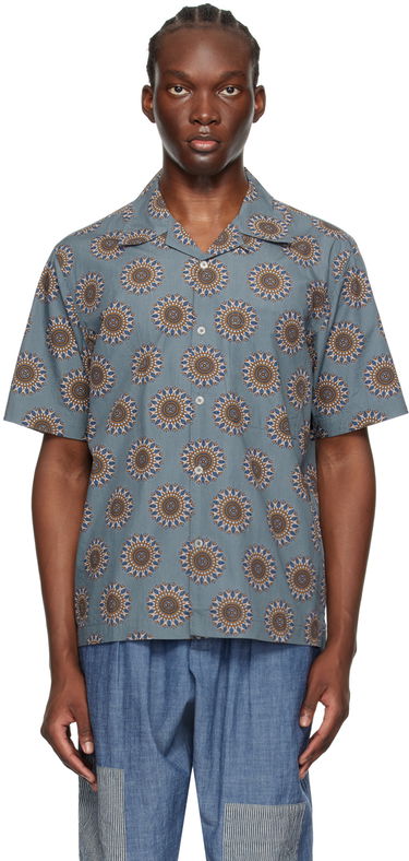 Košeľa Universal Works Universal Works Camp Print Shirt Modrá | P3061, 0
