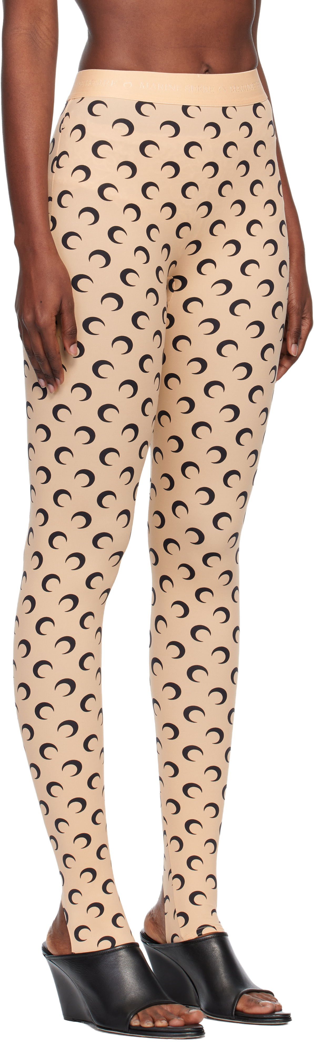 Stirrup Leggings with Moon Print