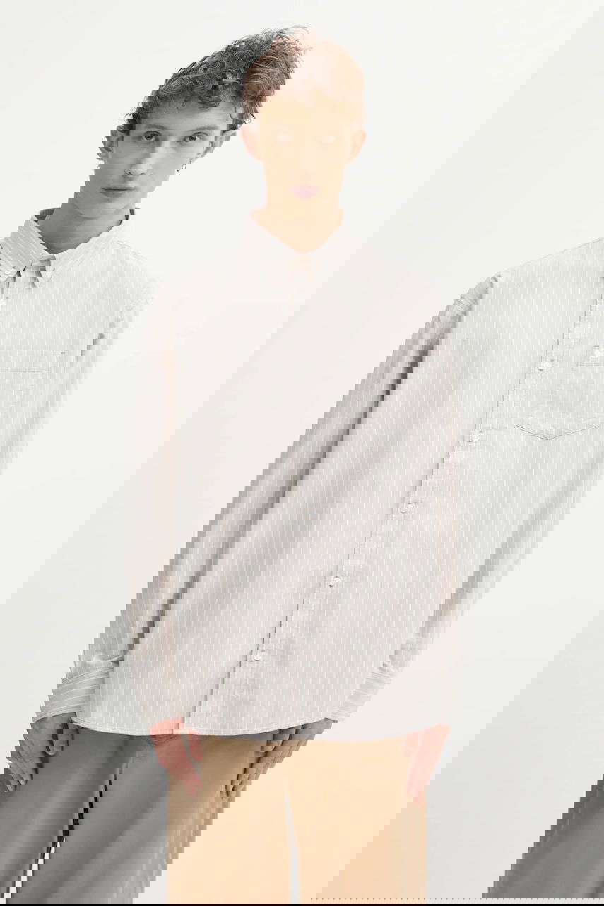 Košeľa Carhartt WIP Cassel Long Sleeve Relaxed Button-Down Collar Shirt Béžová | I035327.35EXX, 0