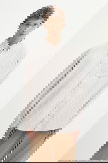 Košeľa Carhartt WIP Cassel Long Sleeve Relaxed Button-Down Collar Shirt Béžová | I035327.35EXX, 0