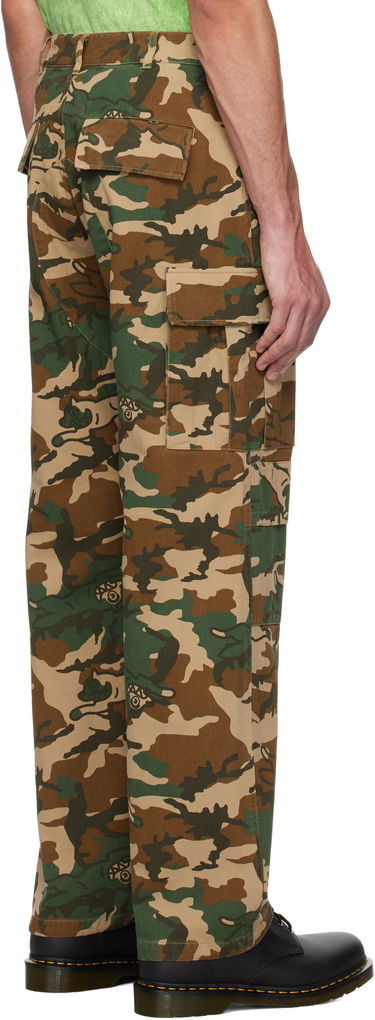 Cargo nohavice BBC IceCream ICECREAM Running Dog Woodland Camo Cargo Pants Zelené | IC24S36, 2