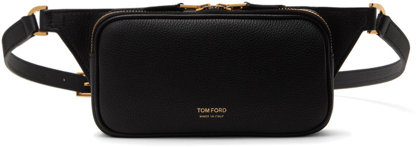 Ľadvinka Tom Ford Black Zip Leather Pouch Čierna | H0521-LCL158G