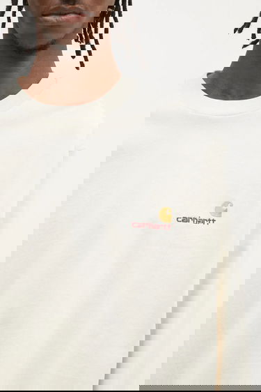 Tričko Carhartt WIP Carhartt WIP Long Sleeve T-Shirt with Logo Béžová | I029955.NATURAL, 3