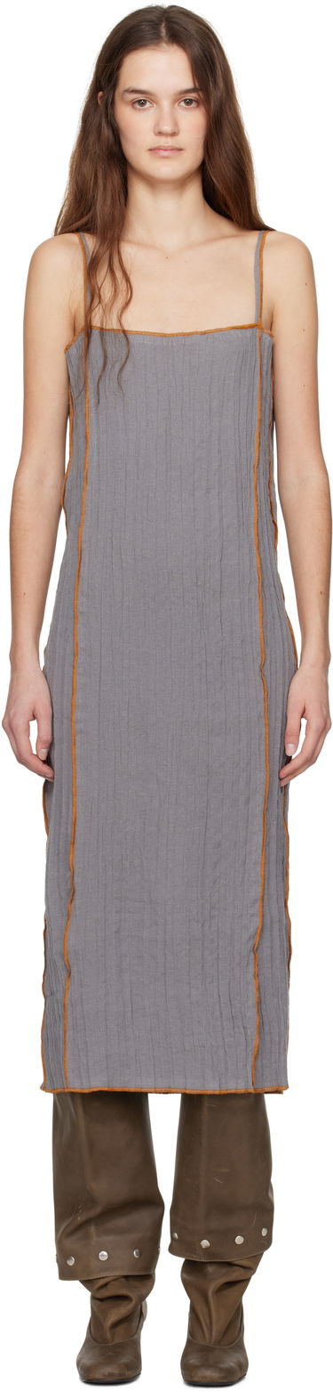 Šaty Baserange Baserange Shok Midi Dress Šedá | DRSKS-LC-SP25, 0