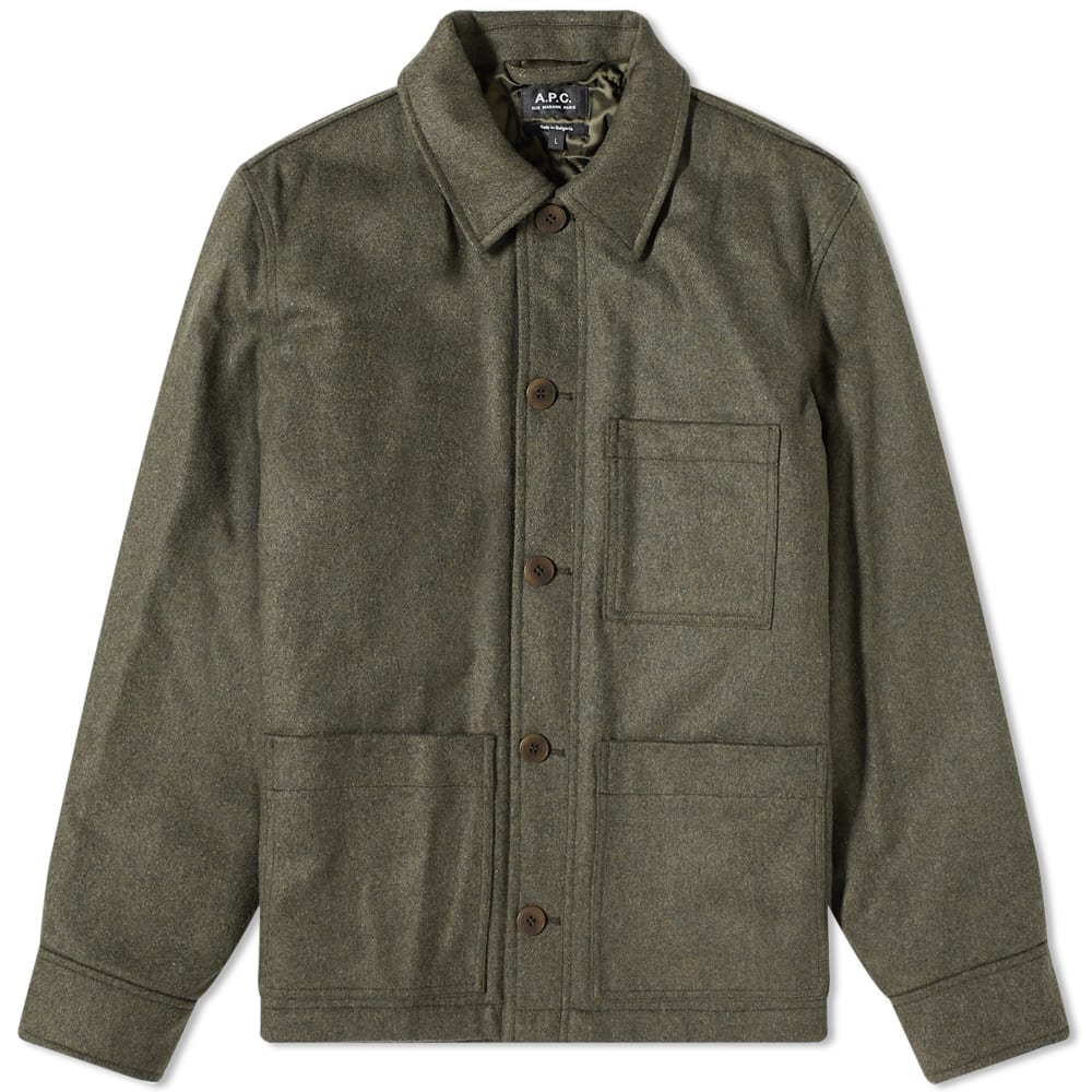 Bunda A.P.C. Emile Padded Chore Jacket Zelené | WOANW-H02713-PKB, 0