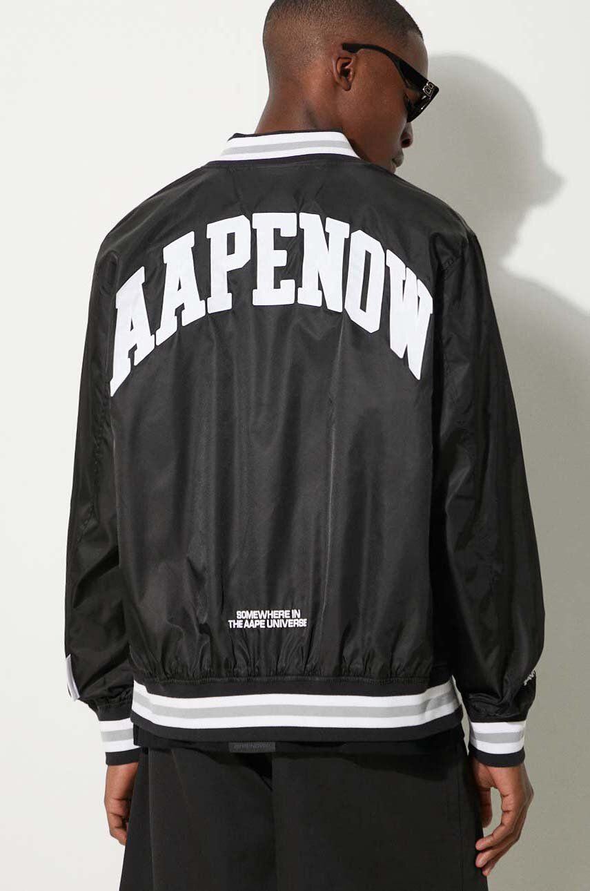 Vetrovka AAPE by A Bathing Ape AAPE Bomber Jacket Čierna | AAPLJM7639XXM, 0