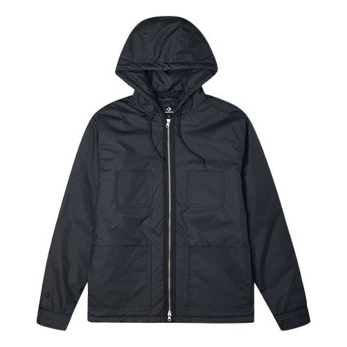 Bunda Converse Cargo Hooded Jacket Čierna | 10021637-A01