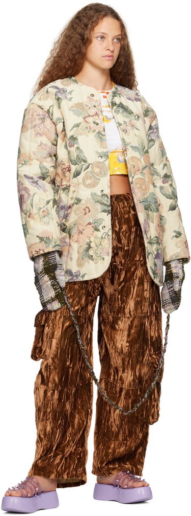Prešívaná bunda Collina Strada Collina Strada Foxglove Floral-Print Puffer Jacket Béžová | XX5213, 3