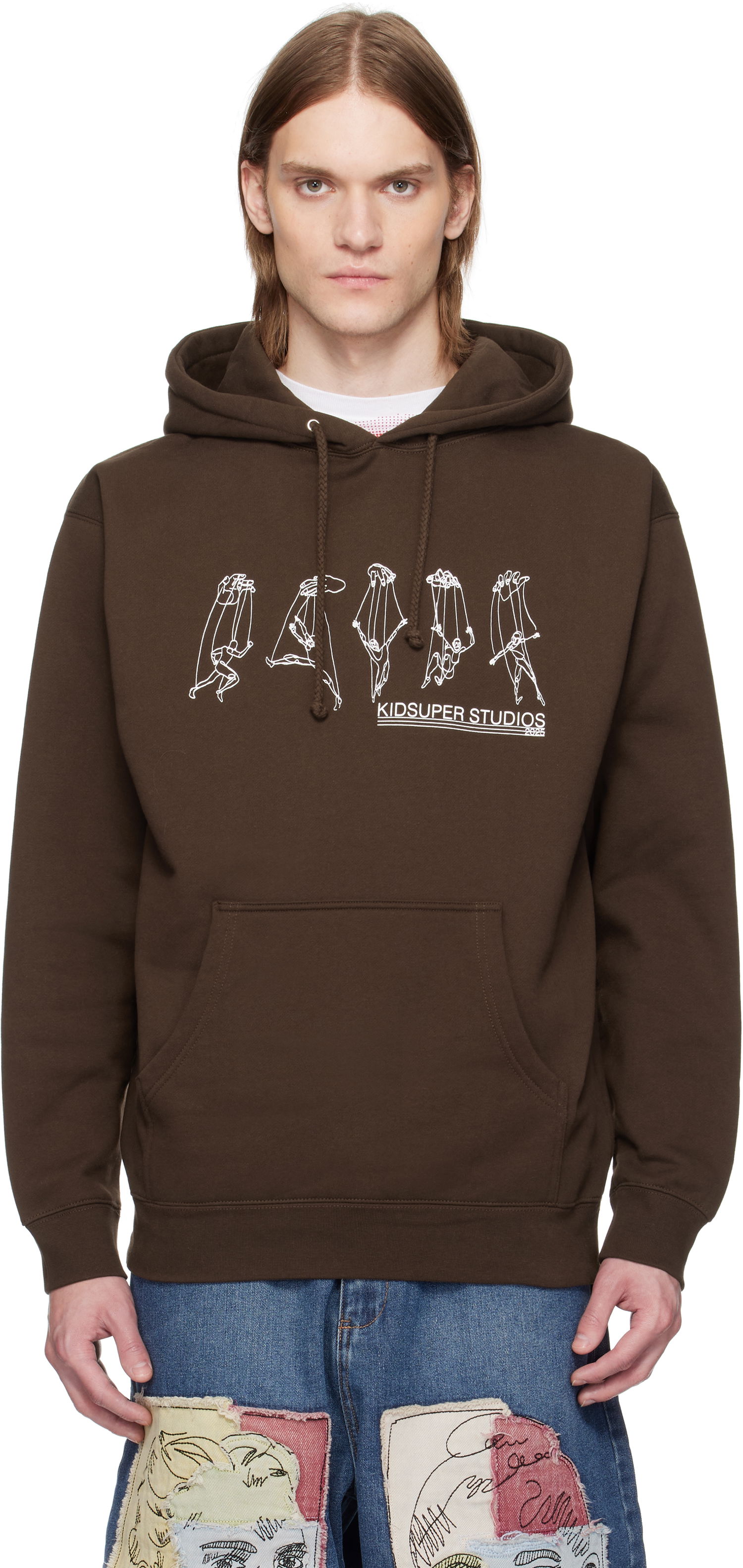 Mikina KidSuper KidSuper String Puppet Hoodie Hnedá | SS25-HD-02, 0