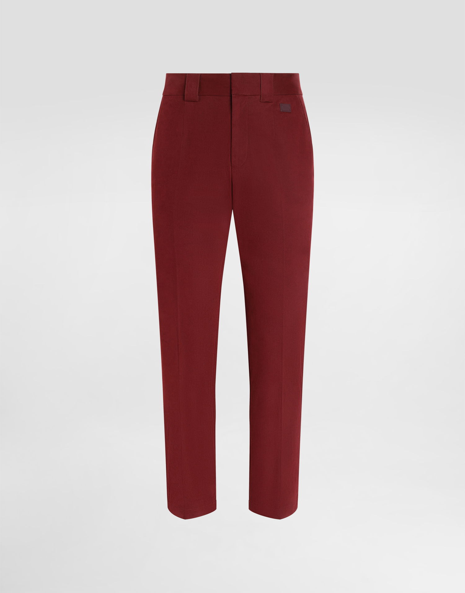 Nohavice Dolce & Gabbana Dolce & Gabbana Tailored Cotton Pants Vínová | GP0R4TFUFL3R0369, 0