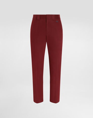Nohavice Dolce & Gabbana Dolce & Gabbana Tailored Cotton Pants Vínová | GP0R4TFUFL3R0369, 0