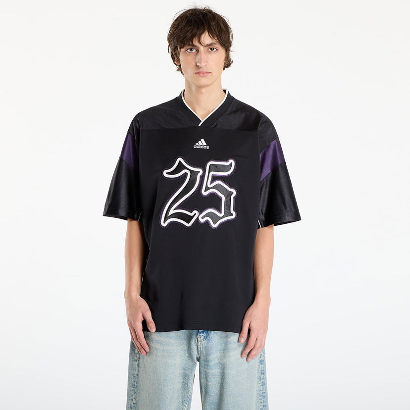 Dres adidas Originals Oversized Football Jersey with 25 Graphic Čierna | JY2763