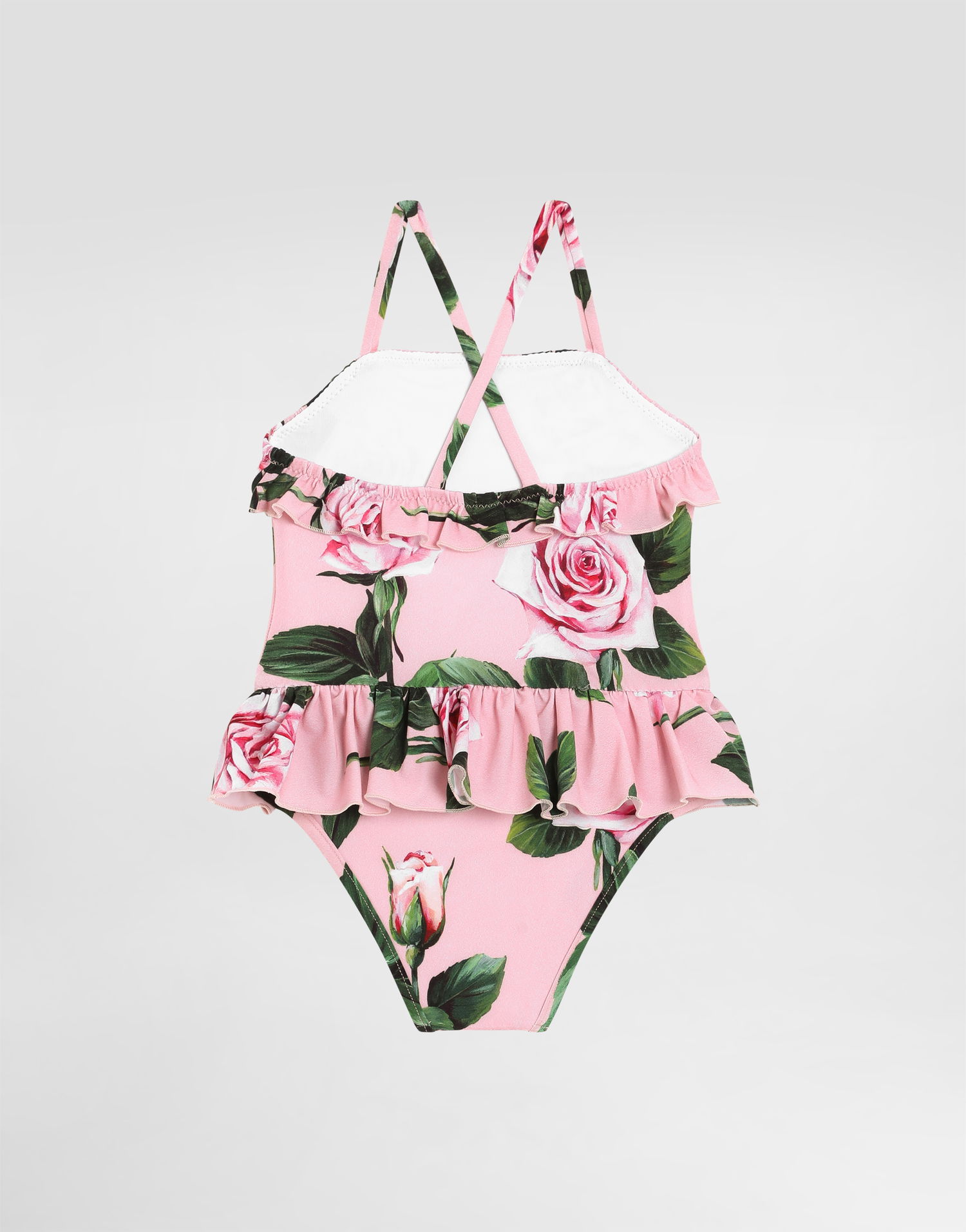 Plavky Dolce & Gabbana Dolce & Gabbana Ruffled Rose-print One-piece Swimsuit Rôznofarebný | L2J861ON04QHF5IZ, 1
