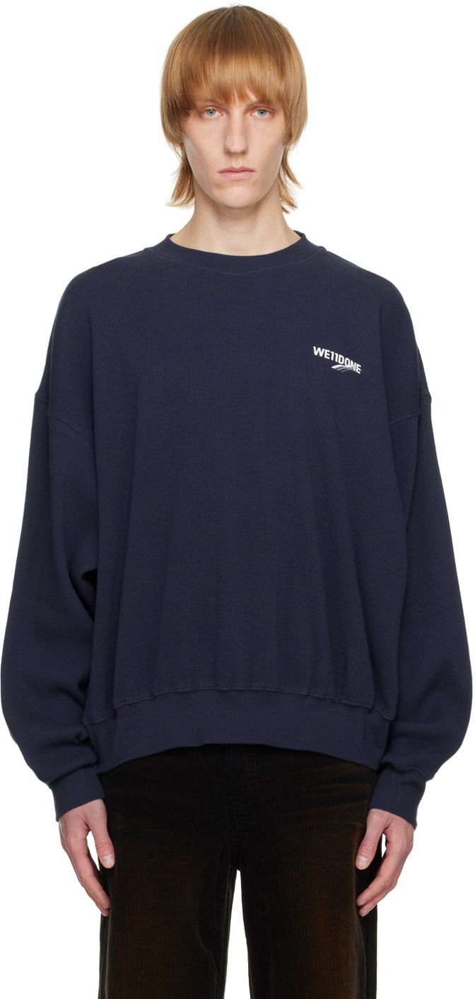 Sveter We11done Designer Basic Sweatshirt Modrá | WD-TS3-22-798-U-NV, 0