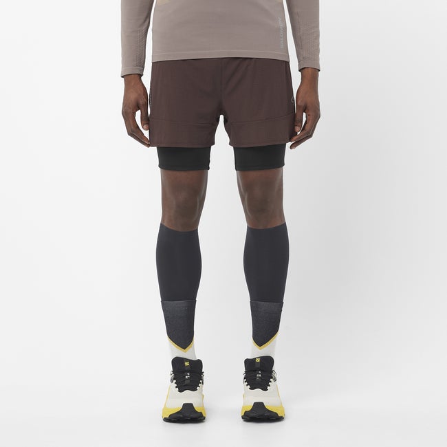 Šortky Salomon Sense Aero 2-in-1 Running Shorts Hnedá | LC2614600, 0