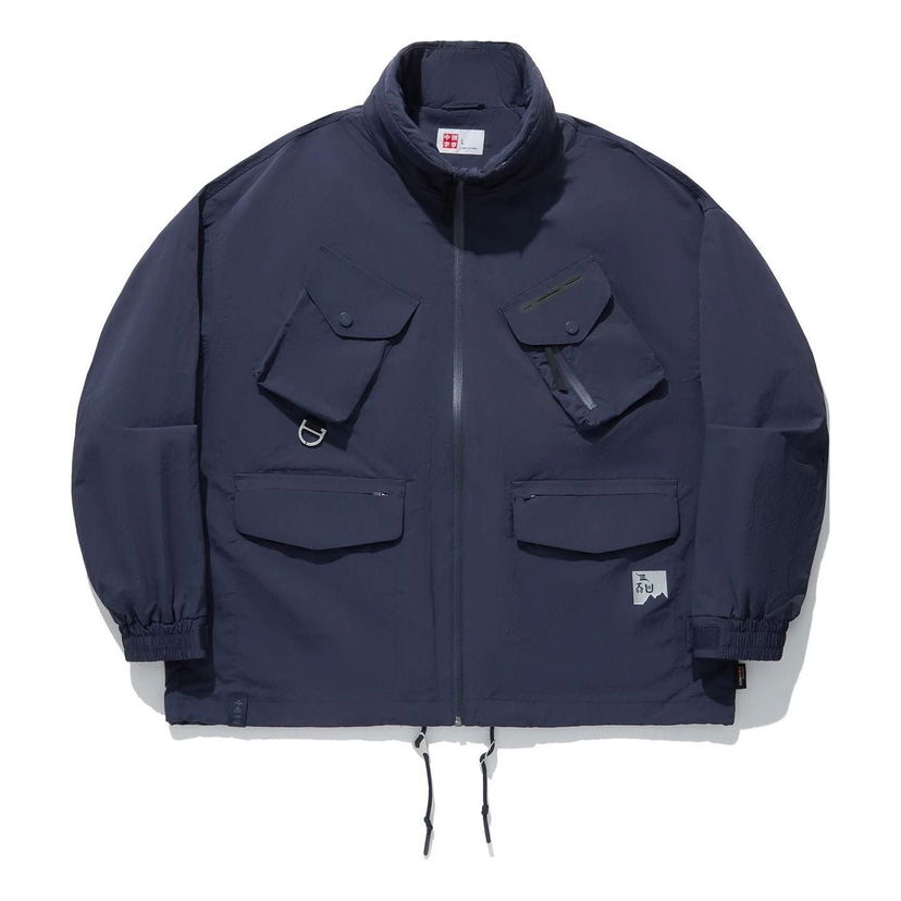 Vetrovka Li-Ning Multi Pockets Waterproof Jacket Modrá | AJDU271-2