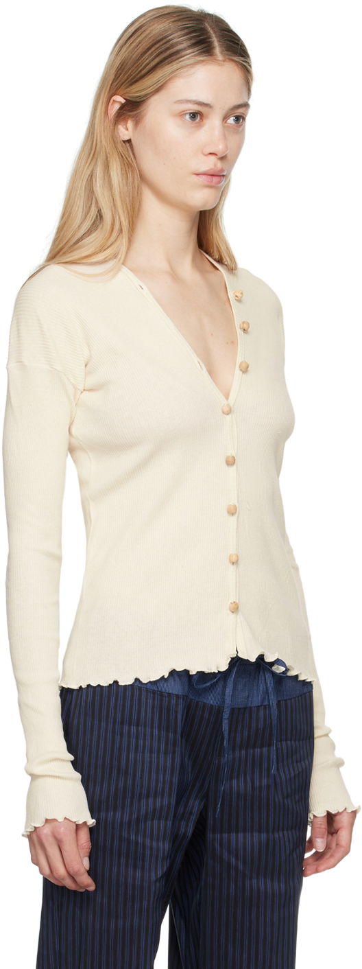 Sveter Baserange Baserange Women's Fitted Knit Cardigan Béžová | TOTVC-RC-AU24, 1