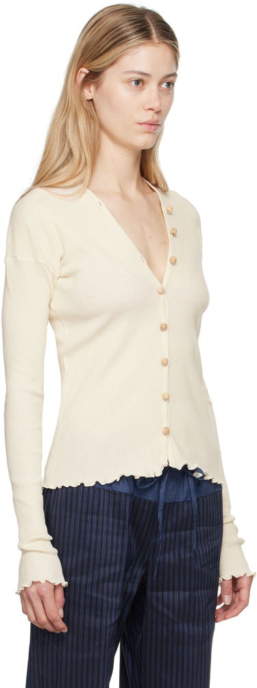 Sveter Baserange Baserange Women's Fitted Knit Cardigan Béžová | TOTVC-RC-AU24, 1