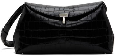 Taška cez rameno TOTEME TOTEME T-Lock Croc-Embossed Clutch Čierna | 243-WAL944-LE0076, 0