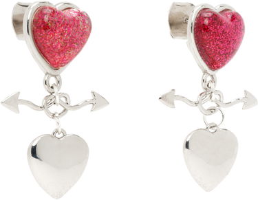 Náušnice Chopova Lowena Entwined Heart Drop Earrings Ružová | 6634, 1