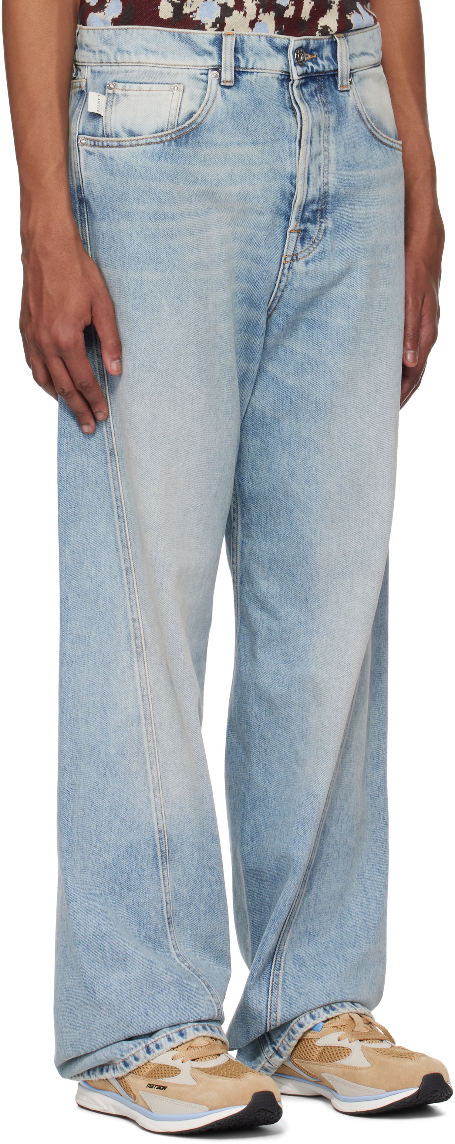 Džínsy LANVIN Lanvin Twisted Straight-Leg Jeans Modrá | RM-TR0051-D087-P25, 1