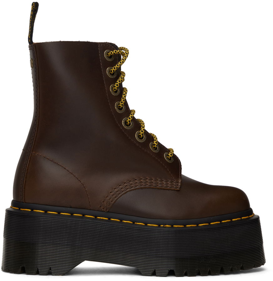 Tenisky a topánky Dr. Martens 1460 Pascal Max Leather Platform Boots Brown Hnedá | 31102201, 0