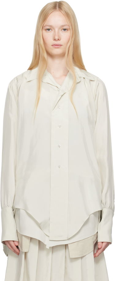 Košeľa Maison Margiela Maison Margiela Dropped Hem Shirt Biela | S51DT0020 S76632, 0