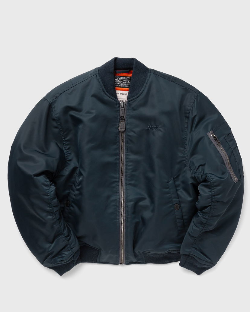 Bomber bunda Schott NYC Bomber Jacket Modrá | AIRF90WRS-NAVY