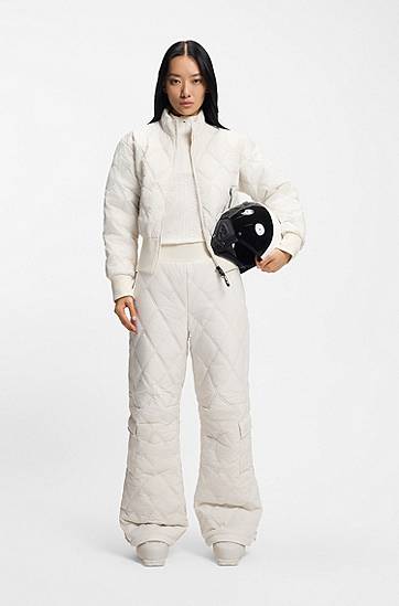 Prešívaná bunda BOSS Ski quilted water-repellent jacket Biela | 50544393, 1