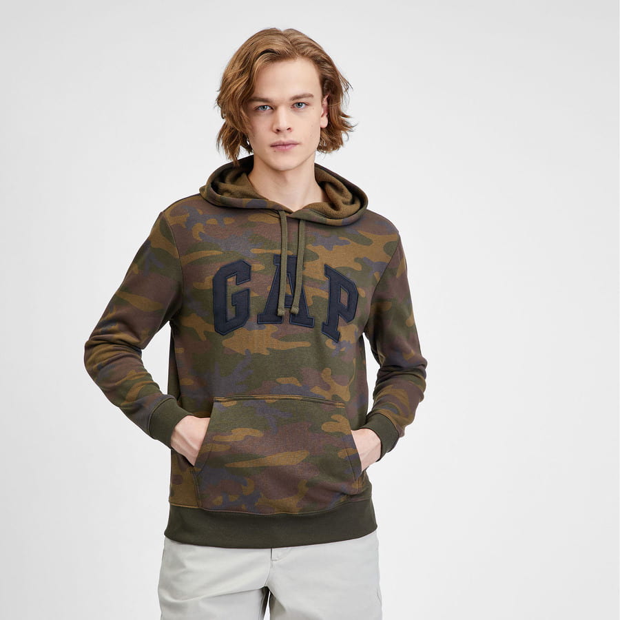 Mikina GAP Printed Heritage Logo Hoodie Hnedá | 804039-00, 0