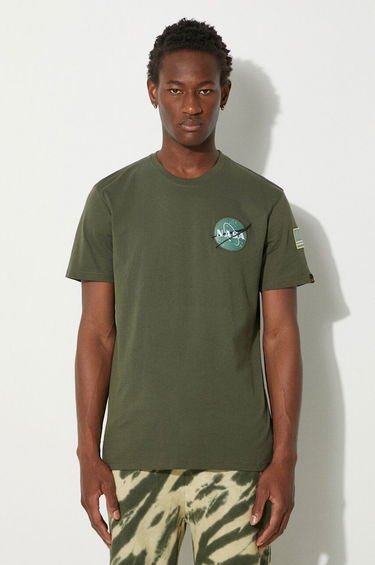 Tričko Alpha Industries T-Shirt With Print Zelené | 176507.257, 0